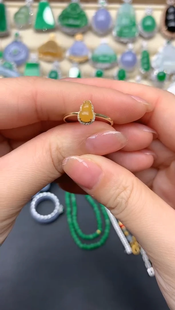 【闪购商品】翡翠戒指18K金镶嵌108-中国好珍宝