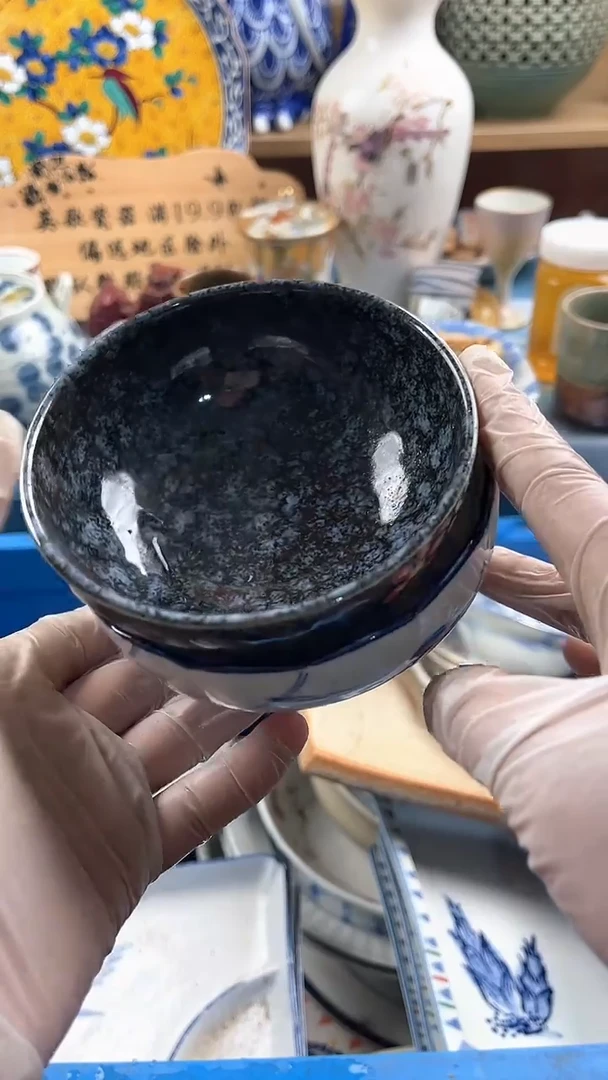 瓷片悦***喜英歌瓷器满19.9包邮
