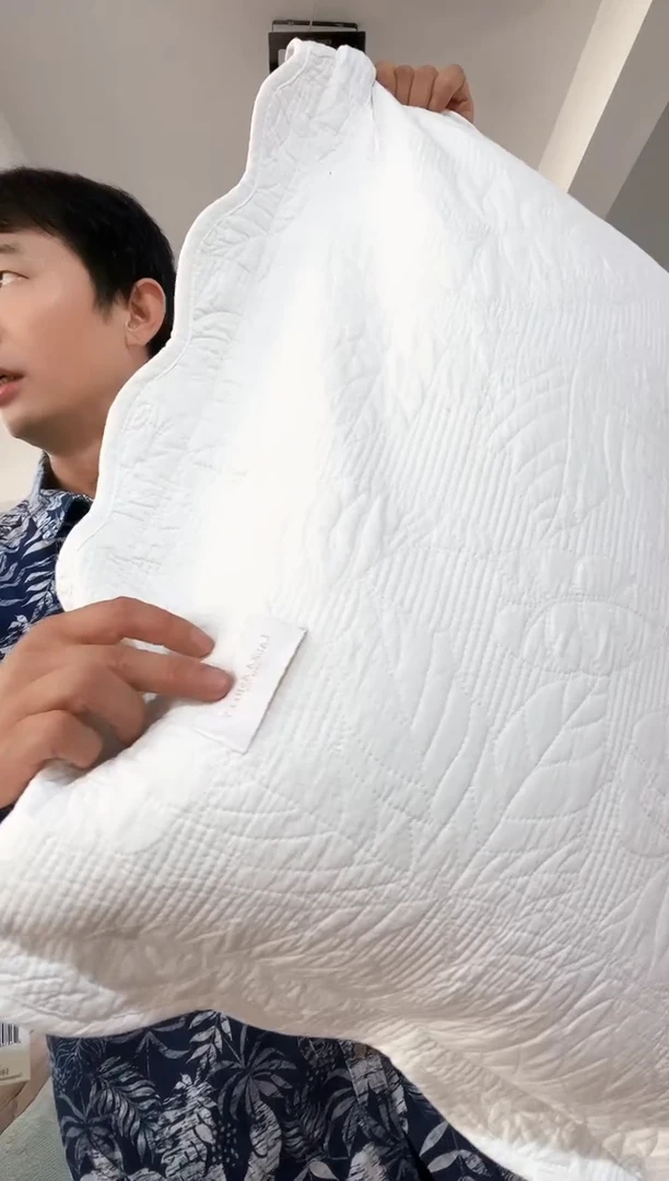 棉棉D17 枕套发一对白色