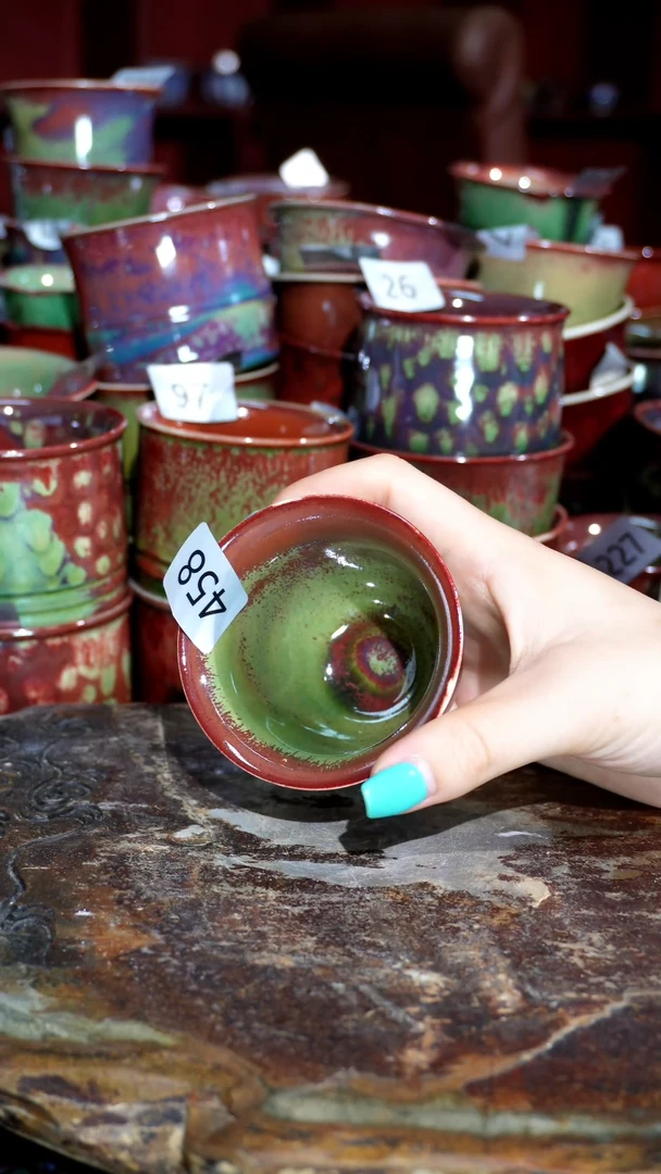 摆件精品窑变钧瓷茶器