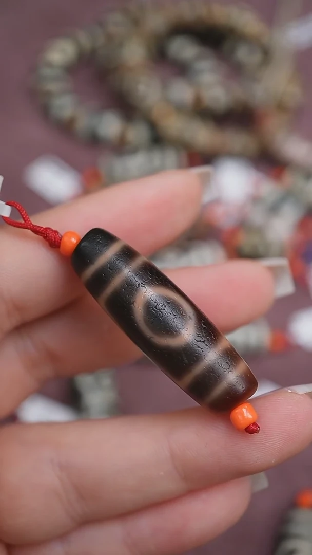 【闪购商品】玛瑙/玉髓颈饰未镶嵌蚀花玛瑙珠定制编绳