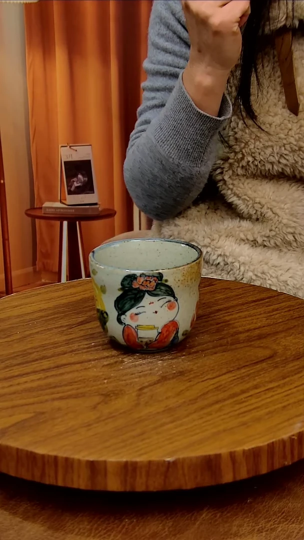 杯子陶景德镇手工手绘釉下彩陶瓷