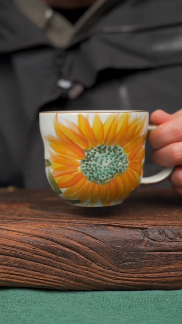 【闪购商品】瓷片75景德镇杯釉下手工手绘瓷器