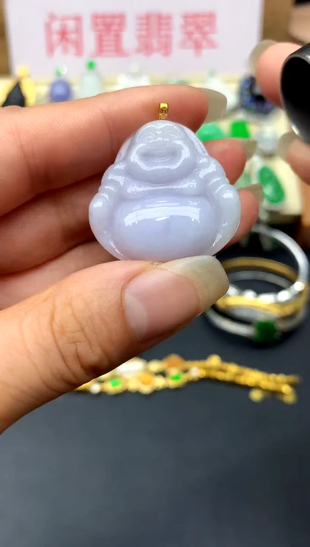 颈饰18K金镶嵌翡翠131-中国好珍宝