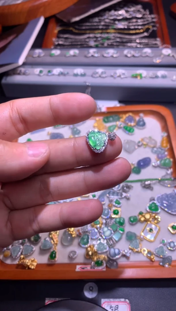 翡翠银S925镶嵌颈饰111111111