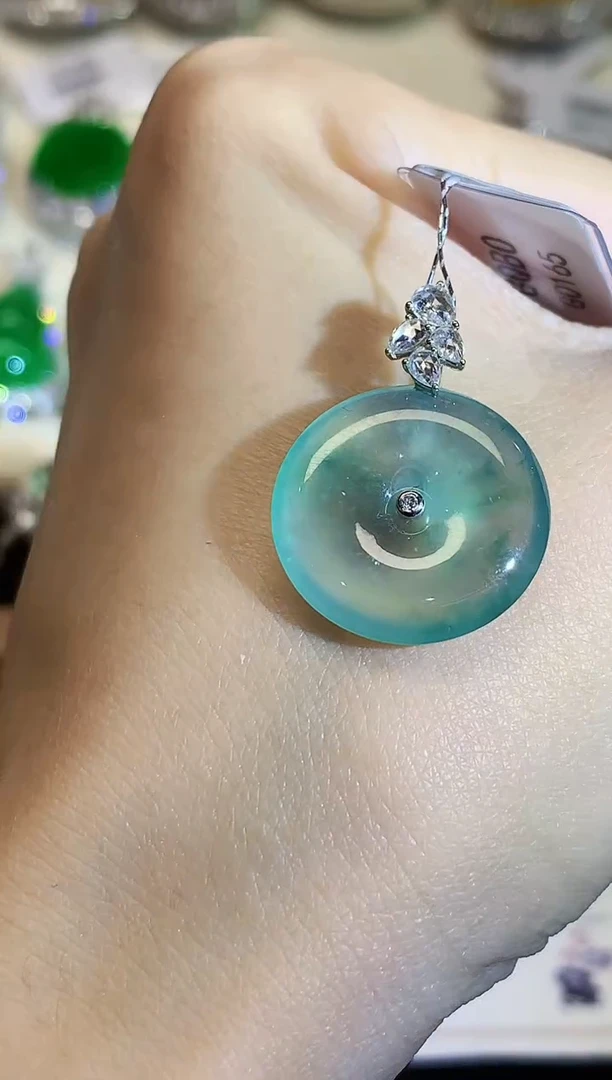 吊坠(不含链)18K金镶嵌翡翠DJ