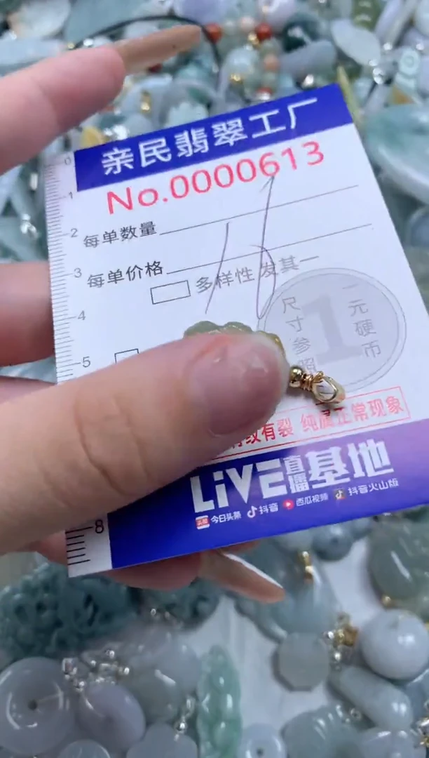 翡翠未镶嵌吊坠(不含链)613