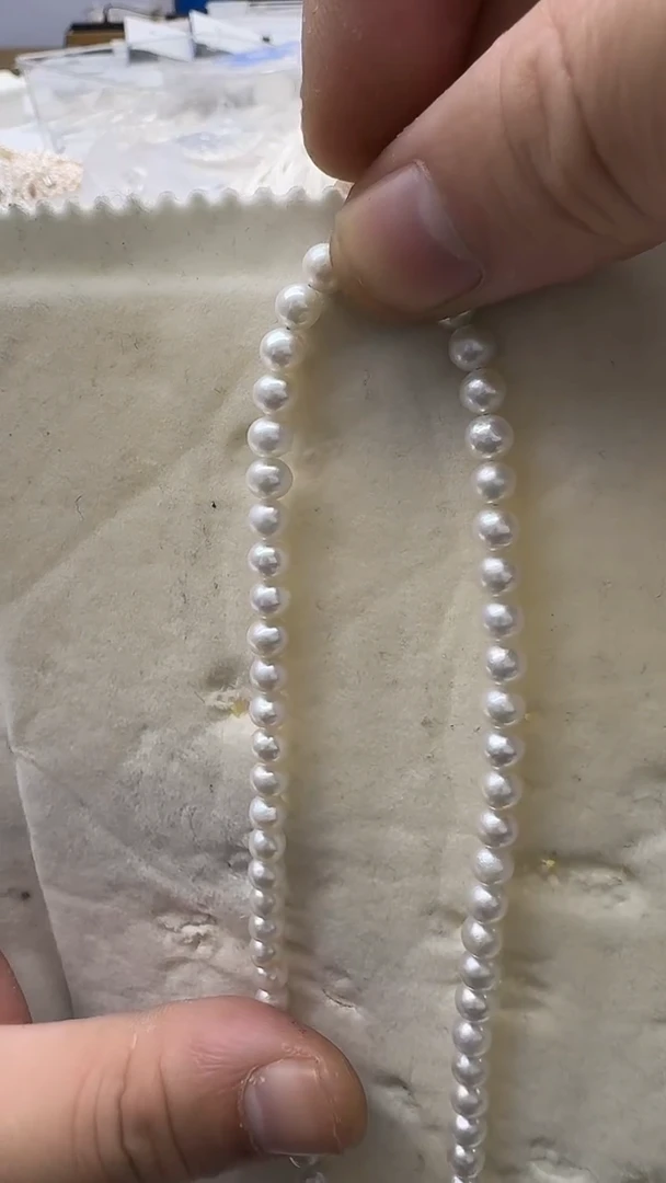 项链银S925镶嵌淡水珍珠5-6mm 孤品
