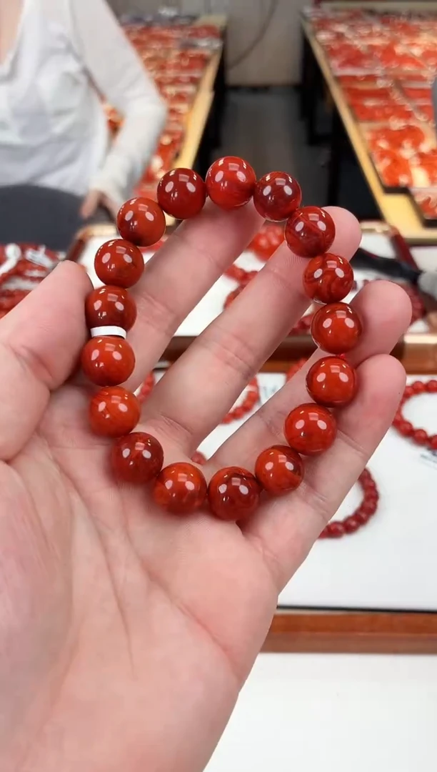南红玛瑙瓦西手串12+未镶嵌一个/条
