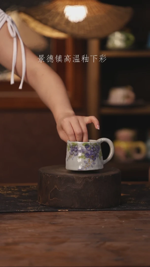 陶瓷景德镇高温釉下手绘陶瓷080