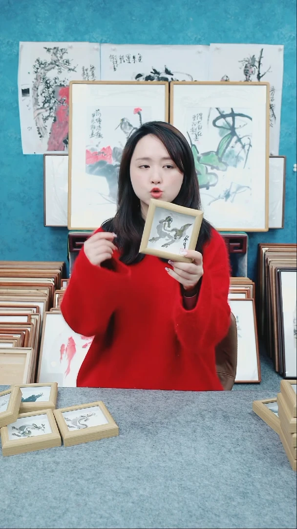 【闪购商品】国画12*12本土老师木质小摆台