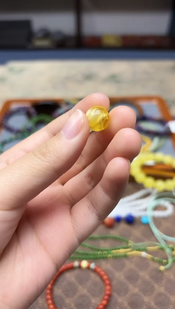 裸石蜜蜡未镶嵌蜜蜡单珠配饰GW（微瑕）