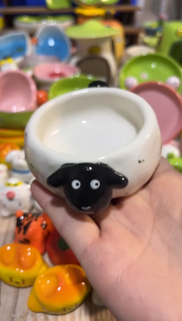 254手绘釉下彩微瑕陶瓷