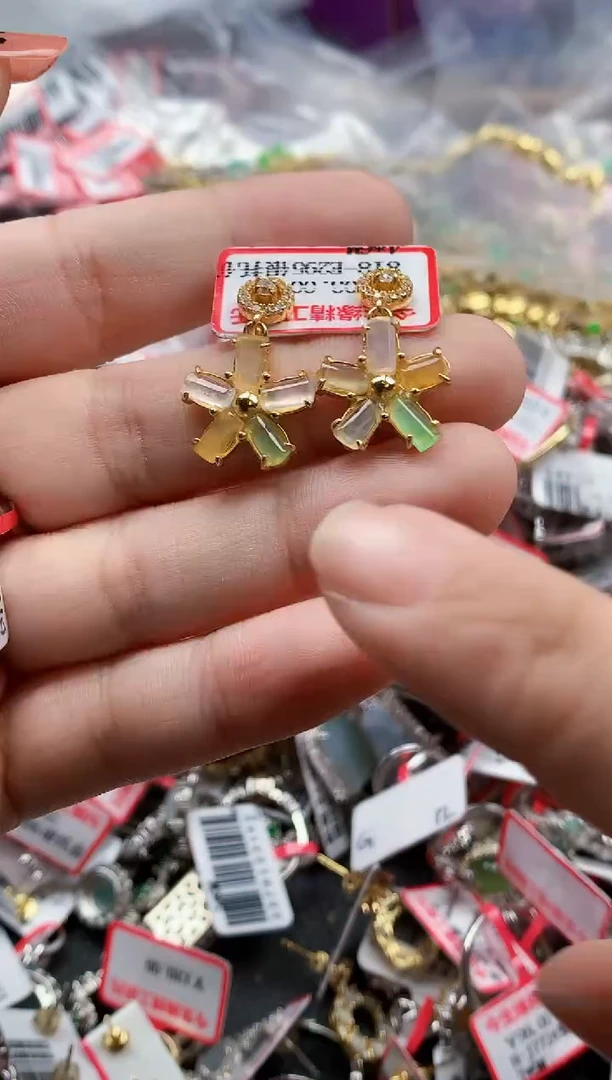 银S925镶嵌戒指翡翠天然A货缅甸翡翠