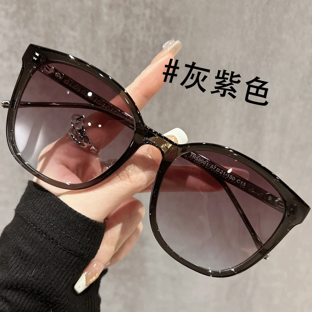 时尚大框偏光墨镜女款2025新款可配近视度数防紫外线开车太阳眼镜