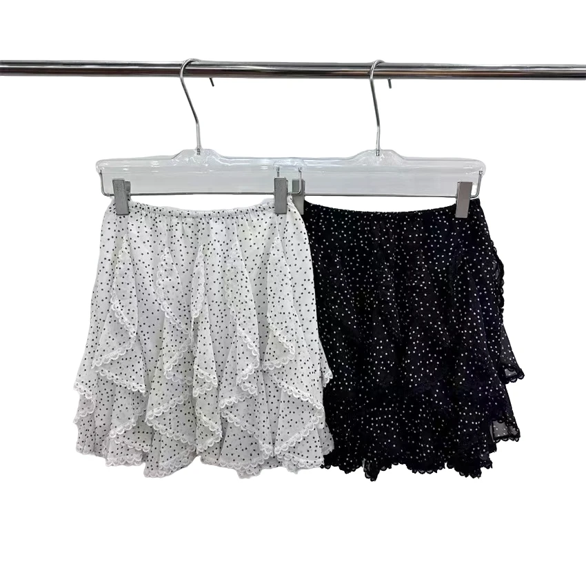 不规则波点半身裙2025夏款百搭时尚小清新半身裙