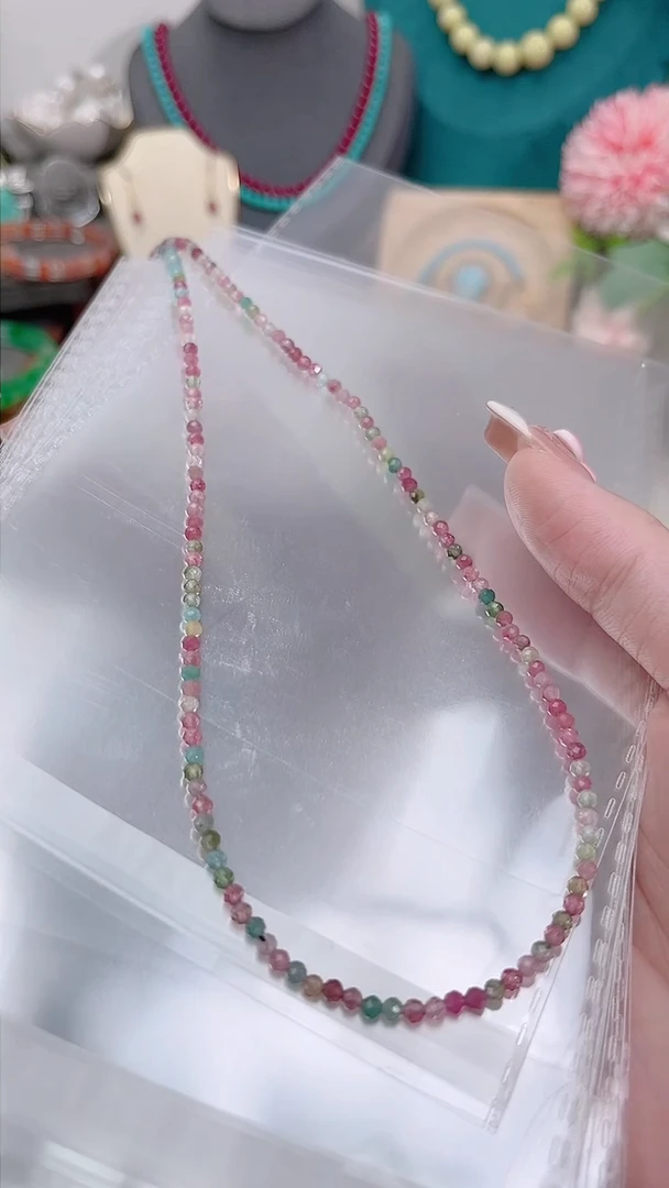 银S925镶嵌颈饰碧玺彩69