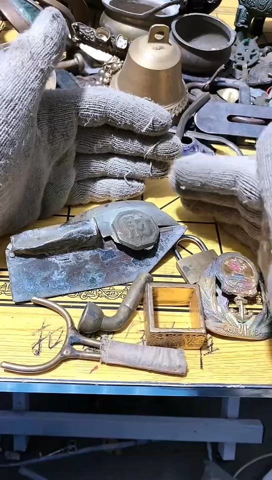 就****看金属工艺摆件民俗杂件二手旧货