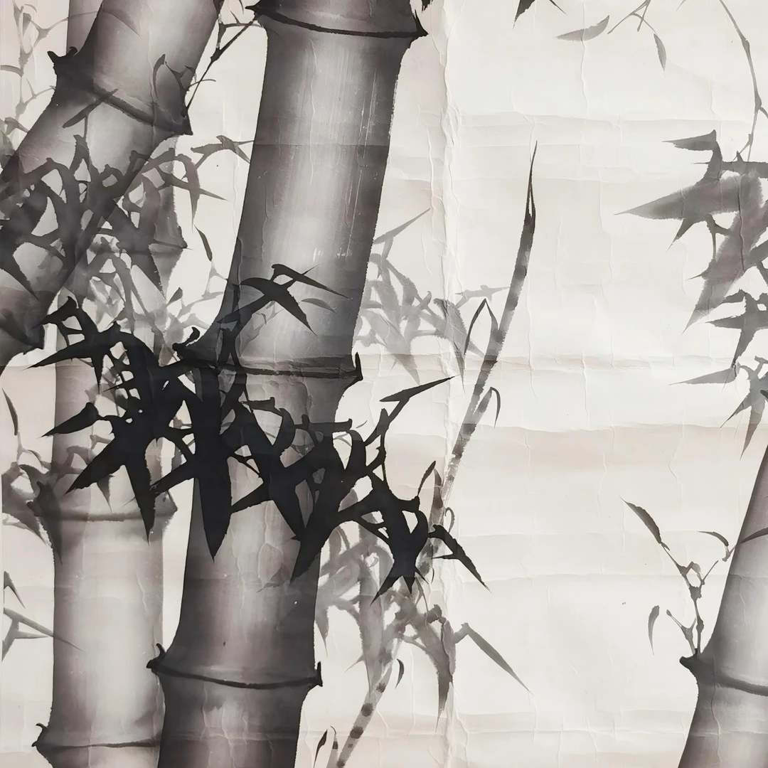 【辽拍】V241104-1-05《竹子》（3.5平尺) 纸本镜片 ws15