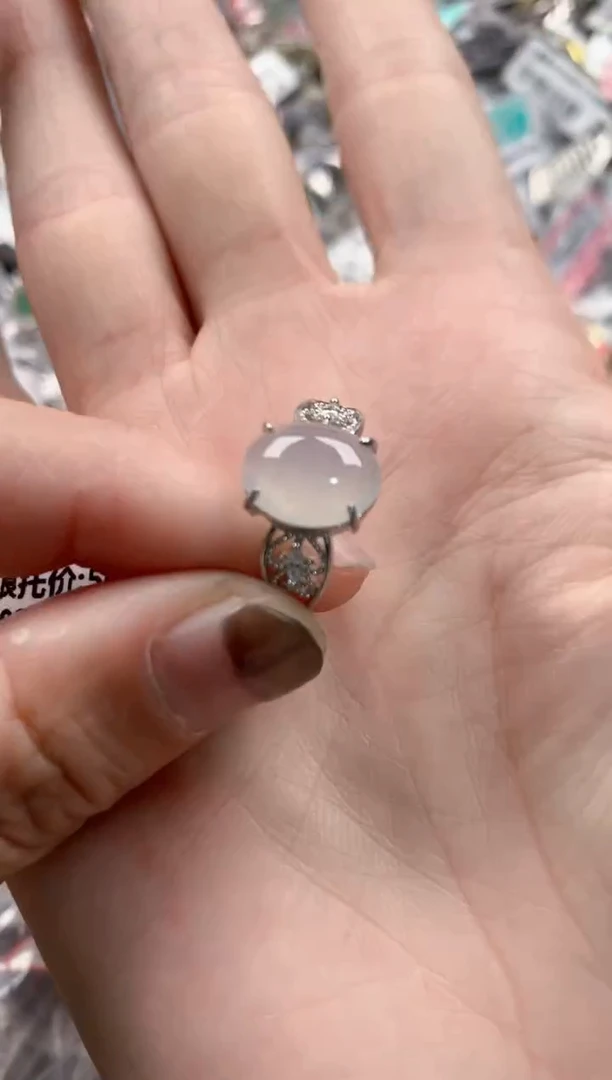 银S925镶嵌戒指翡翠333--9