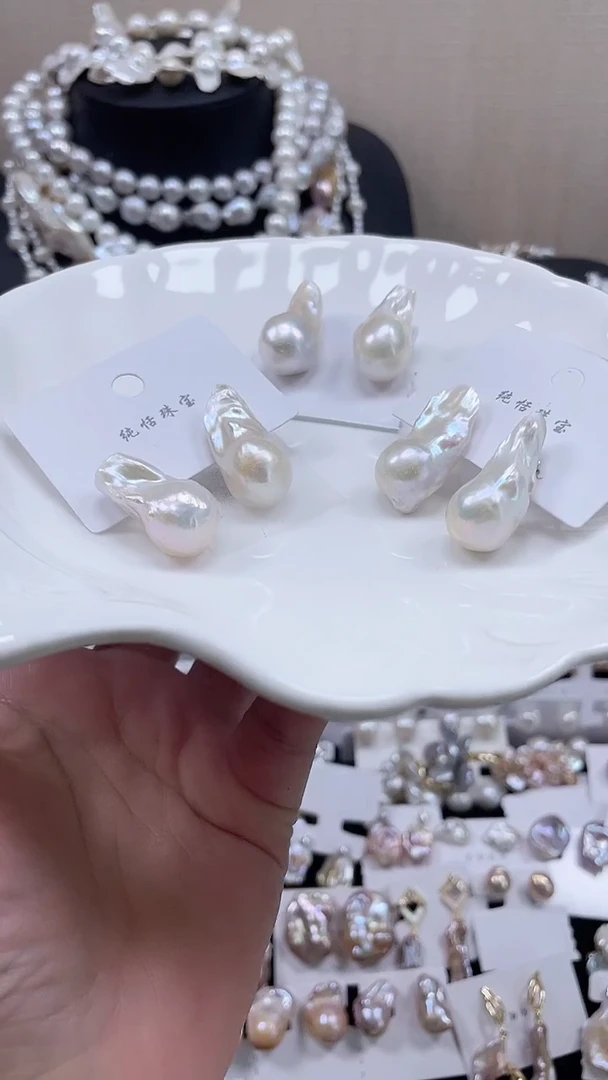 未镶嵌耳饰淡水珍珠【纯恬饰品】（多样性发货发一）
