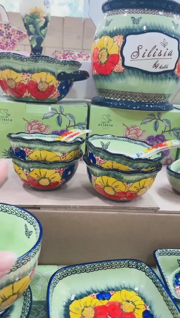 瓷莫妮卡-5寸花边碗（4碗4勺）