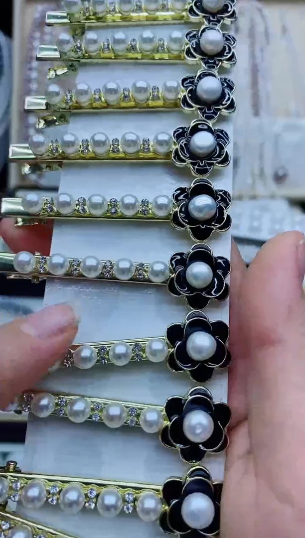 未镶嵌发夹淡水珍珠发夹多样性发其一