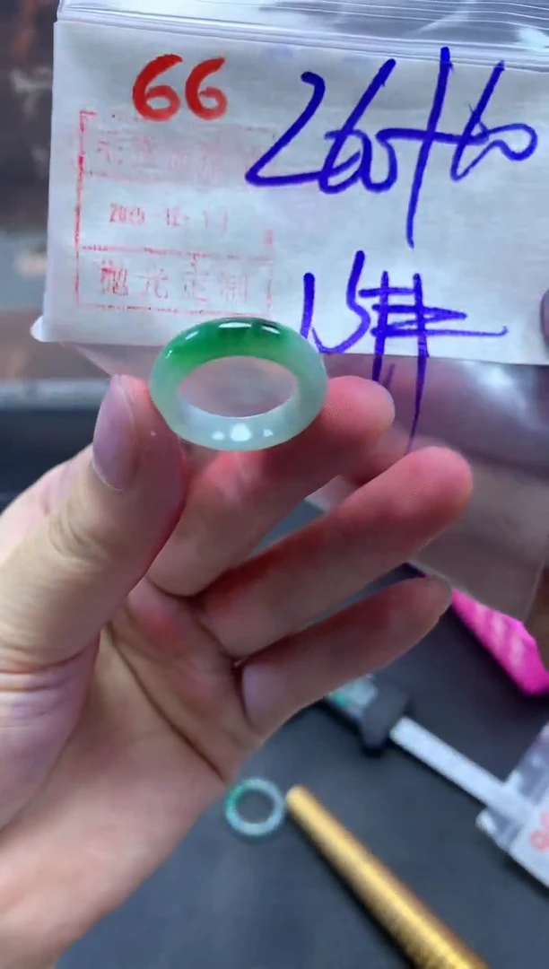 未镶嵌定制翡翠戒圈15#270毛货需精细抛光