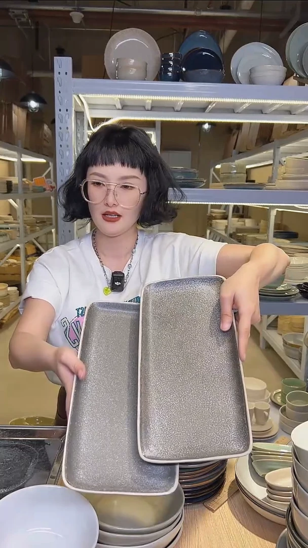 瓷314外贸尾货高温釉下彩餐具默认微瑕