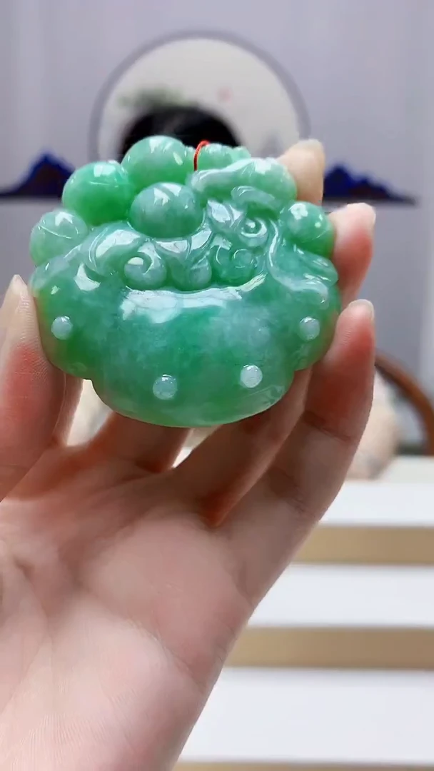 未镶嵌定制翡翠4852zm-毛货挂件如意137