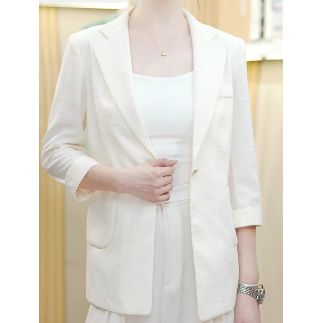 【Z2578】时尚气质一粒扣西装外套女通勤上衣L1