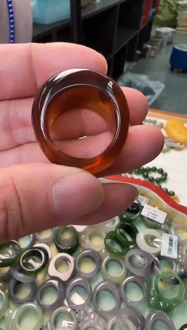 未镶嵌血珀戒指y52【22】