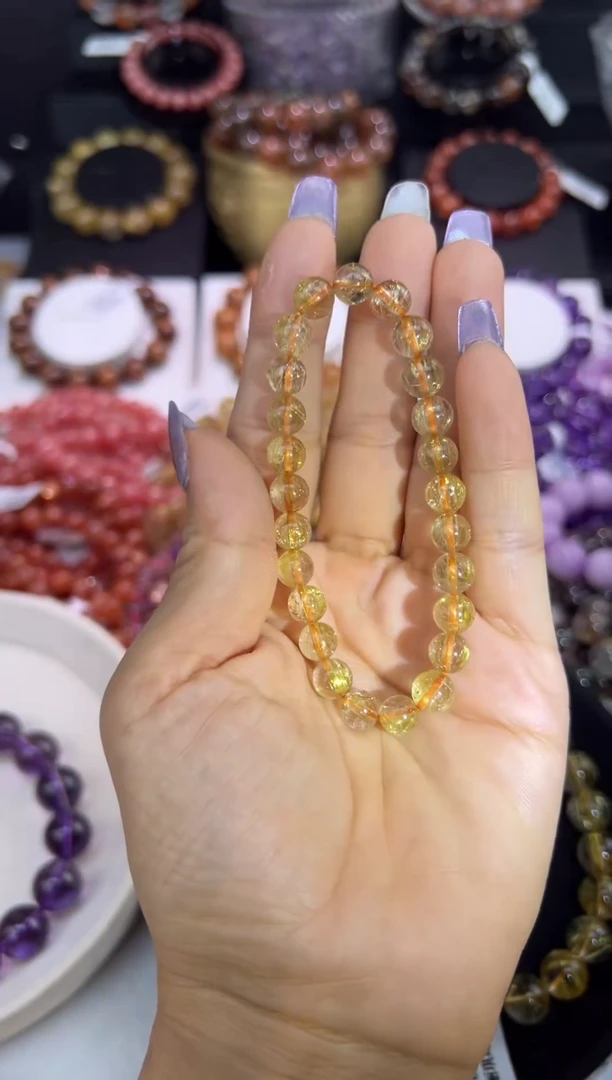 未镶嵌手串水晶金发晶7.7mm