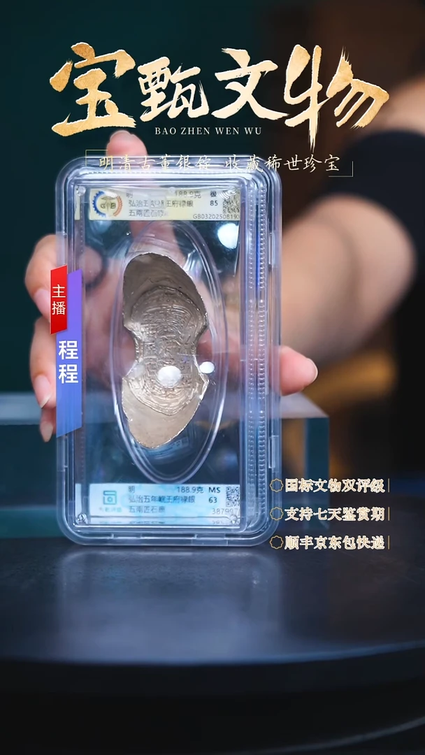银【C】弘治五年岷王府禄銀五兩匠石康188.9g
