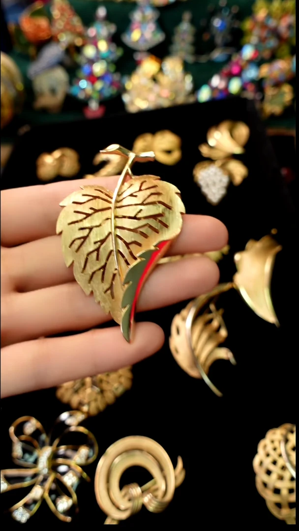大理石铁合金炣*胸针