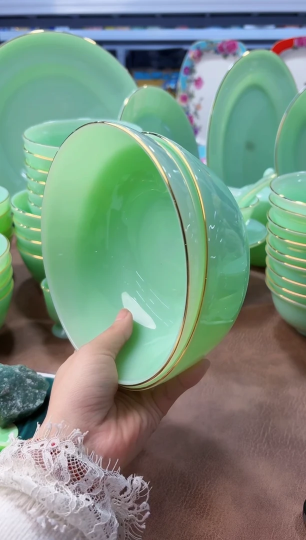 玉瓷 6.5英寸面碗2个景德镇陶瓷