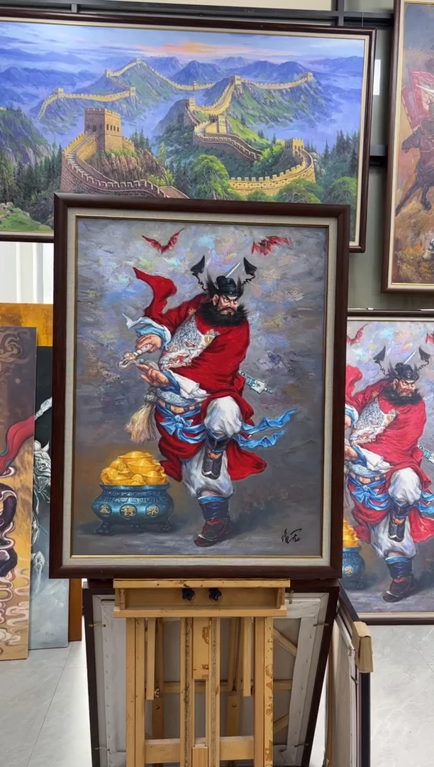 油画《钟馗》带框50*70cm！开播福利仅此一幅！！！