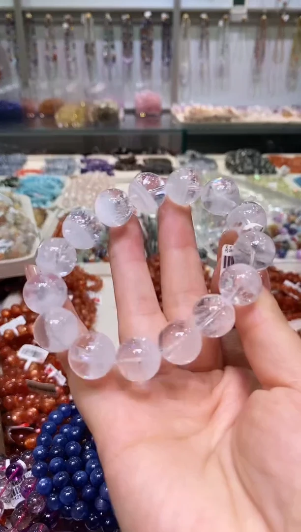 未镶嵌手链水晶多样性发其一 白幽灵14+