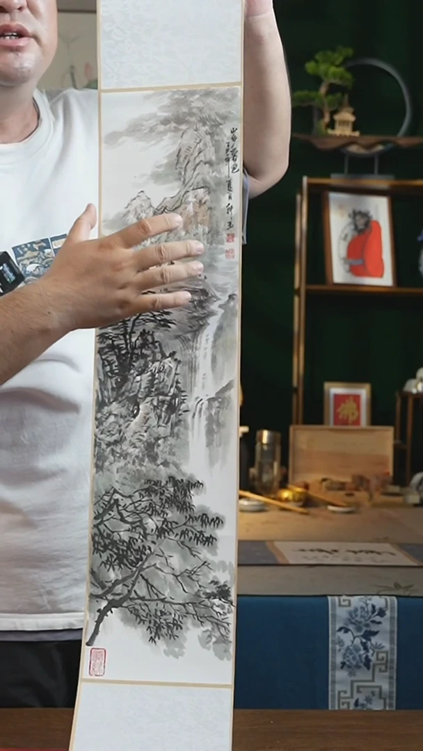 书法32*75绘画卷轴 山水 钟馗