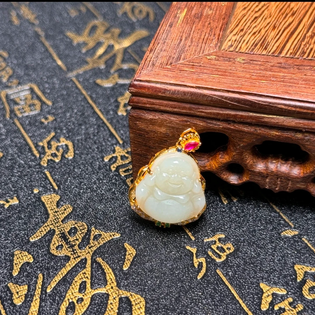 【悦妃专享】925银红宝佛公吊坠