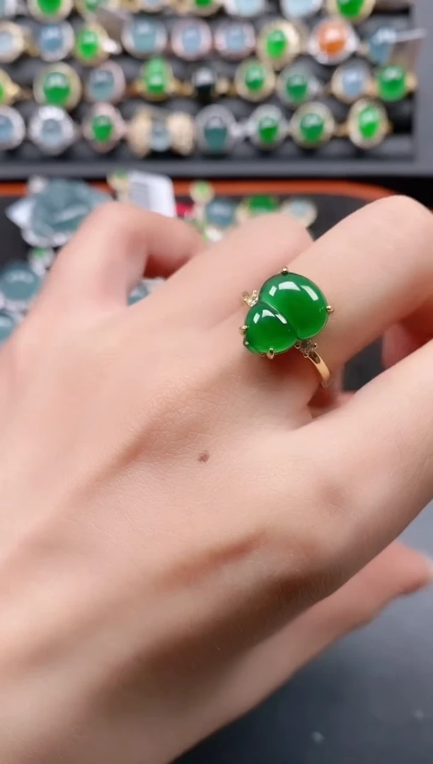 银S925镶嵌戒指翡翠11111