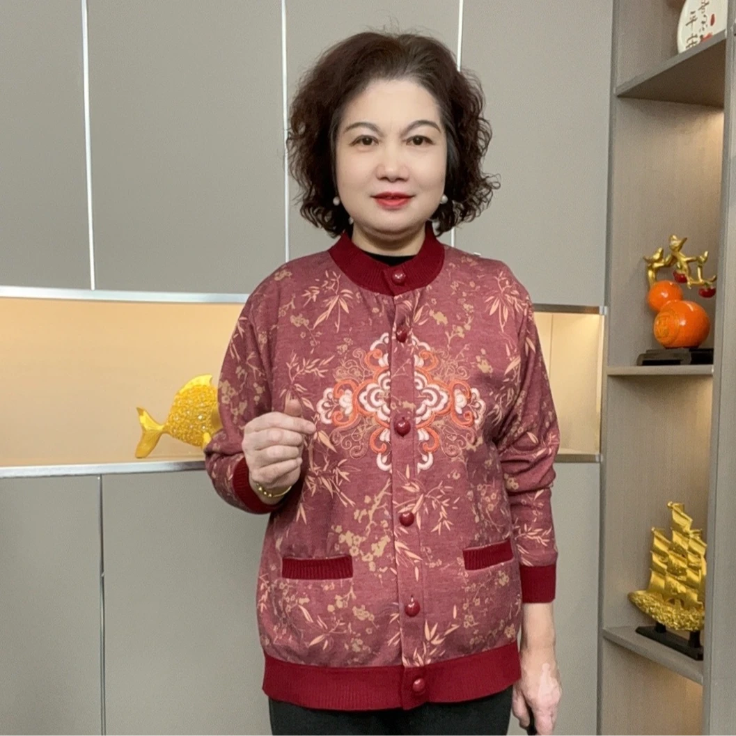 2025春季新款弹力休闲外套中老年女装时尚百搭洋气短外套妈妈装