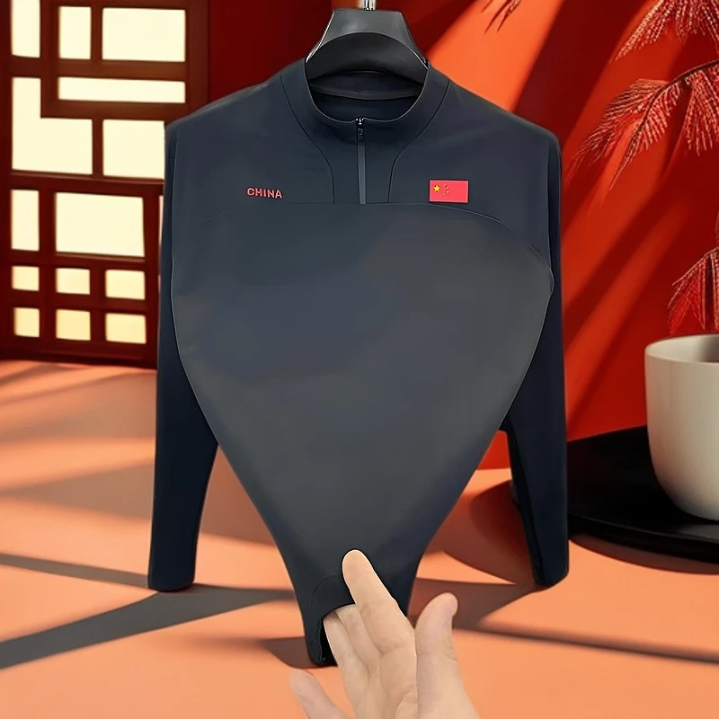 512流行男款上新男装春秋款潮牌休闲户外卫衣半高领长袖打底衫