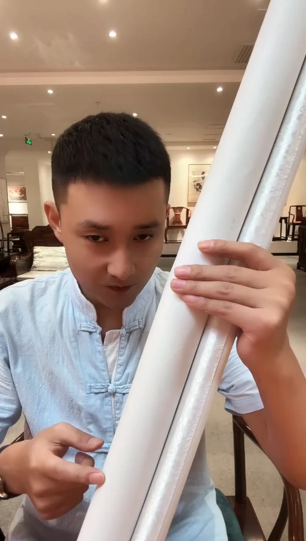书法雷畅胜 定制版精气神卷轴作品 不带锦盒不带框