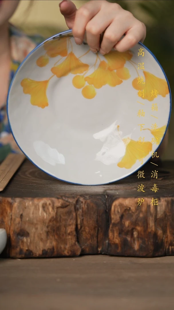 瓷片景德镇高温釉下彩可微波烤箱洗碗机