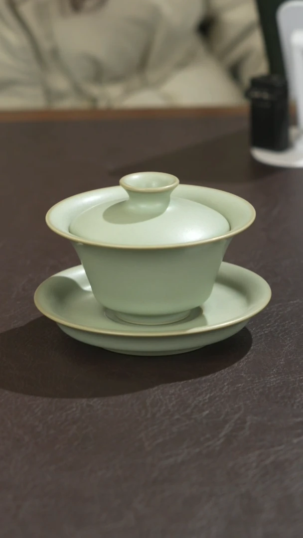 瓷宣宝汝瓷原矿原釉手工作品