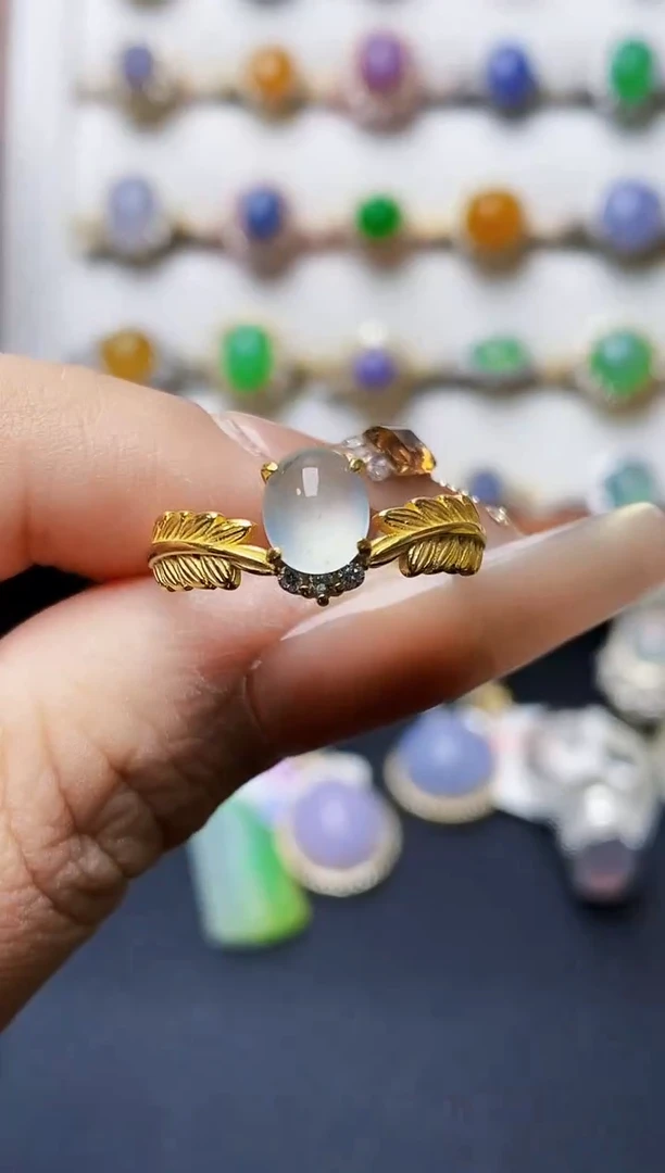 银S925镶嵌戒指翡翠2422