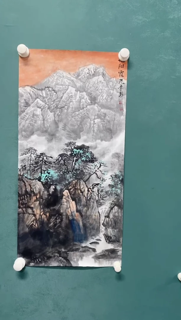 国画李彭老师山水作品福利