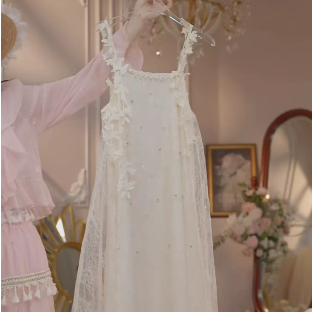 艾日秀韩版洋气休闲温柔优雅淑女欧若风修身显瘦吊带连衣裙 F0144