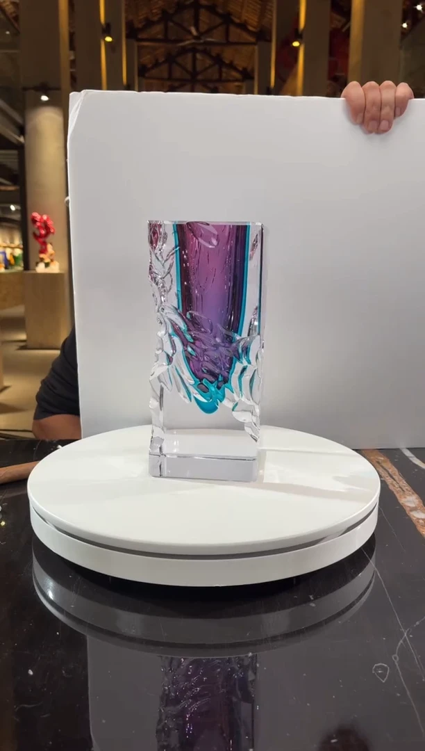 摆件璨石美学金红宝石蓝时间的边缘艺术花瓶